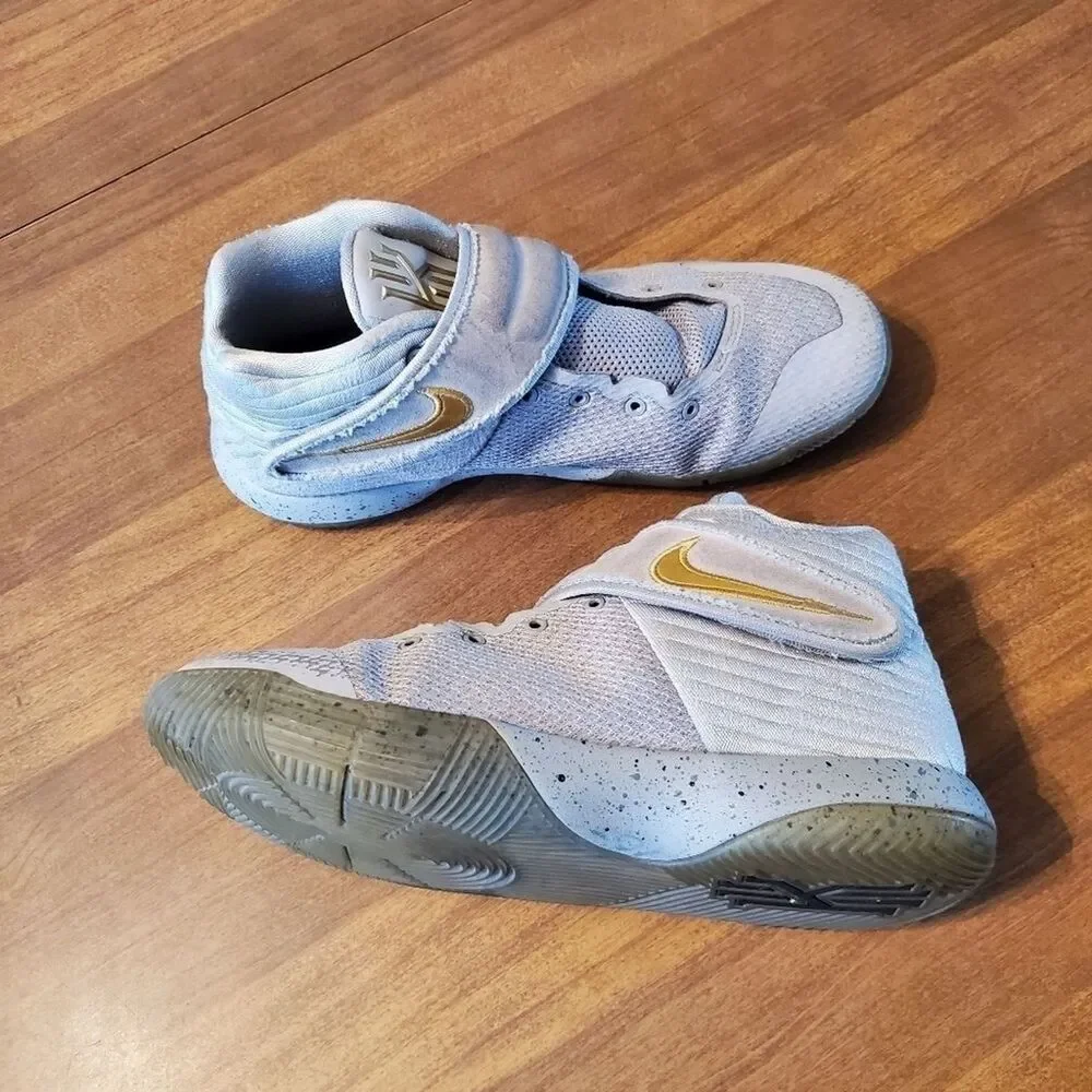 Nike Kyrie 2 Touch Factor Sneakers 6Y Gray Gold Basketball Shoes